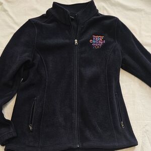 Nickelodeon Navy Full-Zip Fleece Jacket with Colorful Logo